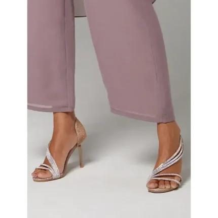 Crystal Rhinestone Strappy High Heel Sandals for Women – Glamorous Design, Perfect for Weddings, Dance Events, and Special Occasions. 2025 - Image 3