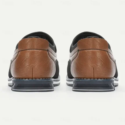 Men's Casual Slip-On Loafers - Brown and Black Breathable Leather Shoes for Everyday Wear 2025 - Image 6
