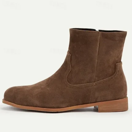 Men's Suede Chelsea Boots - Classic Brown Ankle Boots for Casual and Formal Wear 2025 - Image 3