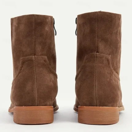 Men's Suede Chelsea Boots - Classic Brown Ankle Boots for Casual and Formal Wear 2025 - Image 4