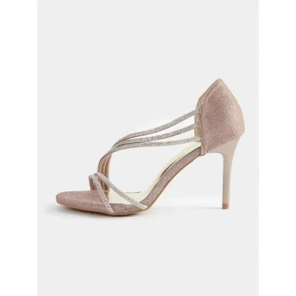 Crystal Rhinestone Strappy High Heel Sandals for Women – Glamorous Design, Perfect for Weddings, Dance Events, and Special Occasions. 2025 - Image 4