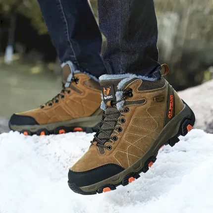 Men's Waterproof Hiking Boots with Warm Fleece Lining – High-Top Outdoor Winter Shoes with Non-Slip Sole 2025 - Image 5