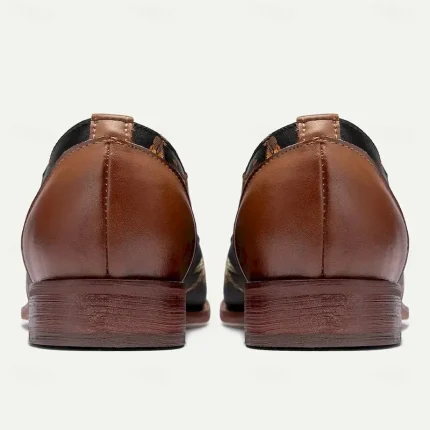 Men's Premium Cowhide Leather Oxford Shoes with Vintage Dragonfly Embroidery - Perfect for Formal Events and Special Occasions 2025 - Image 6