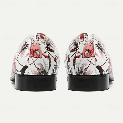 Men's Loafers & Slip-Ons Print Shoes Dress Loafers Leather Italian Full-Grain Cowhide Comfortable Slip Resistant Loafer Pink / White 2025 - Image 6