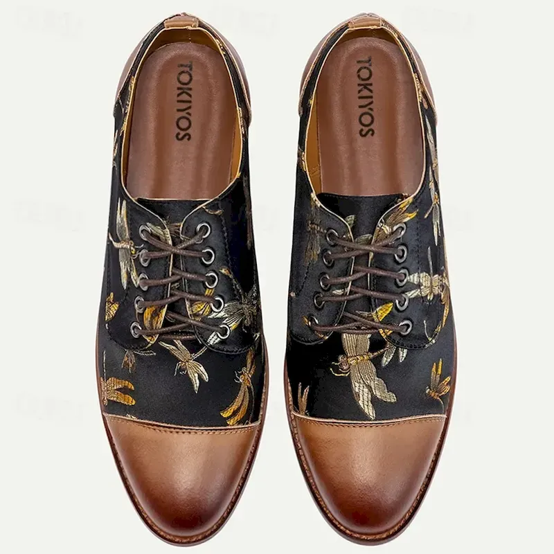 qpfjkj1709894104102.webp Men's Premium Cowhide Leather Oxford Shoes with Vintage Dragonfly Embroidery - Perfect for Formal Events and Special Occasions 2025 - Image 1