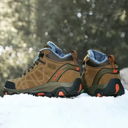 Men's Waterproof Hiking Boots with Warm Fleece Lining – High-Top Outdoor Winter Shoes with Non-Slip Sole 2025 - Image 4