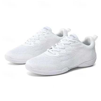 Women's White Dance Sneakers – Lightweight Breathable Performance Shoes for Jazz, Hip-Hop, Cheer, and Fitness 2025