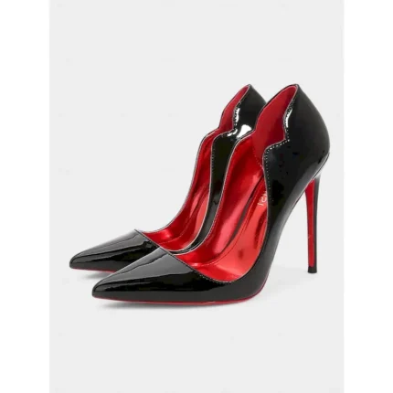 Black Patent Leather High Heels with Red Soles – Pointed Toe, Stiletto Heels for Women – Perfect for Evening Wear and Special Occasions 2025 - Image 5
