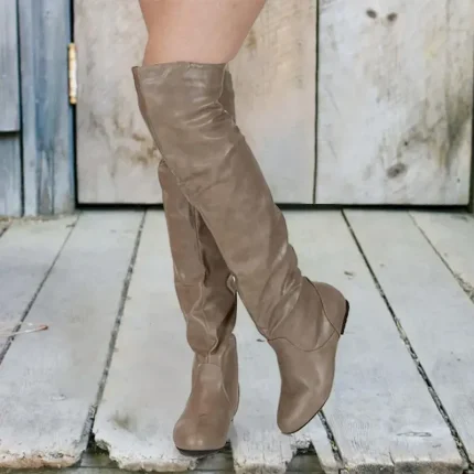 Women's Over-the-Knee Slouch Boots - Stylish Fall and Winter Footwear for Casual Outings and Outdoor Adventures 2025 - Image 6